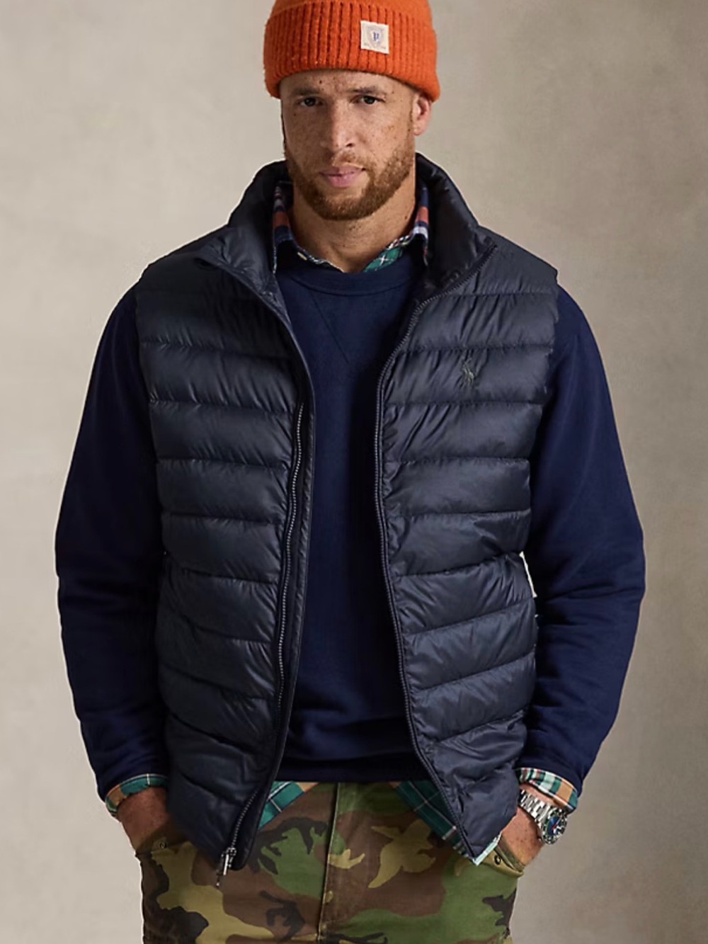 Polo by Ralph Lauren Colden sackable Navy duck Down Vest XXL T